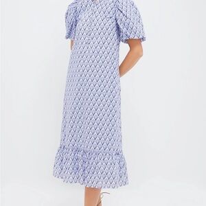 Tuckernuck Blue and White Midi Dress